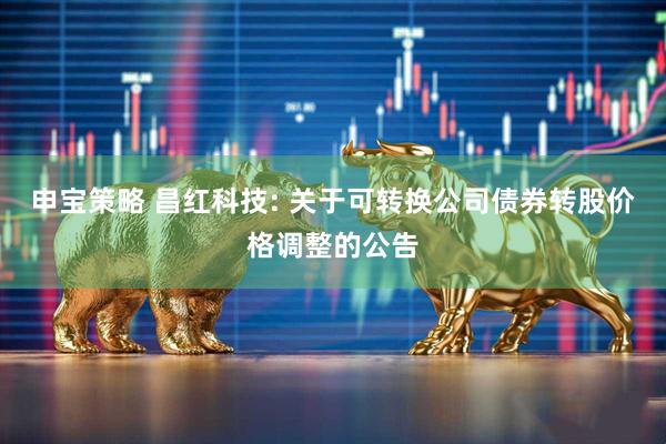 申宝策略 昌红科技: 关于可转换公司债券转股价格调整的公告